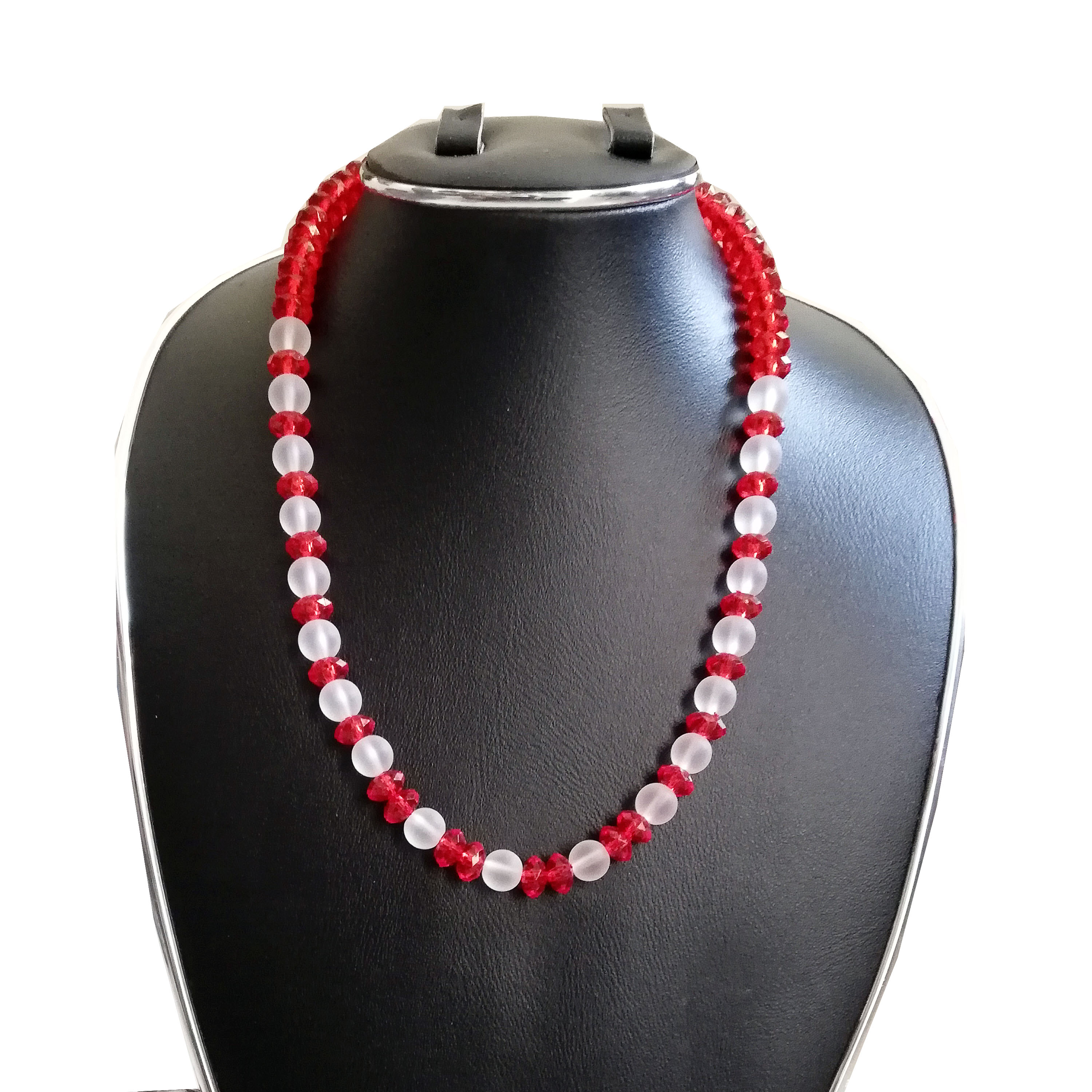 Multi color Plastic pearl necklace for women, 4 pcs (4 different color in one package). 