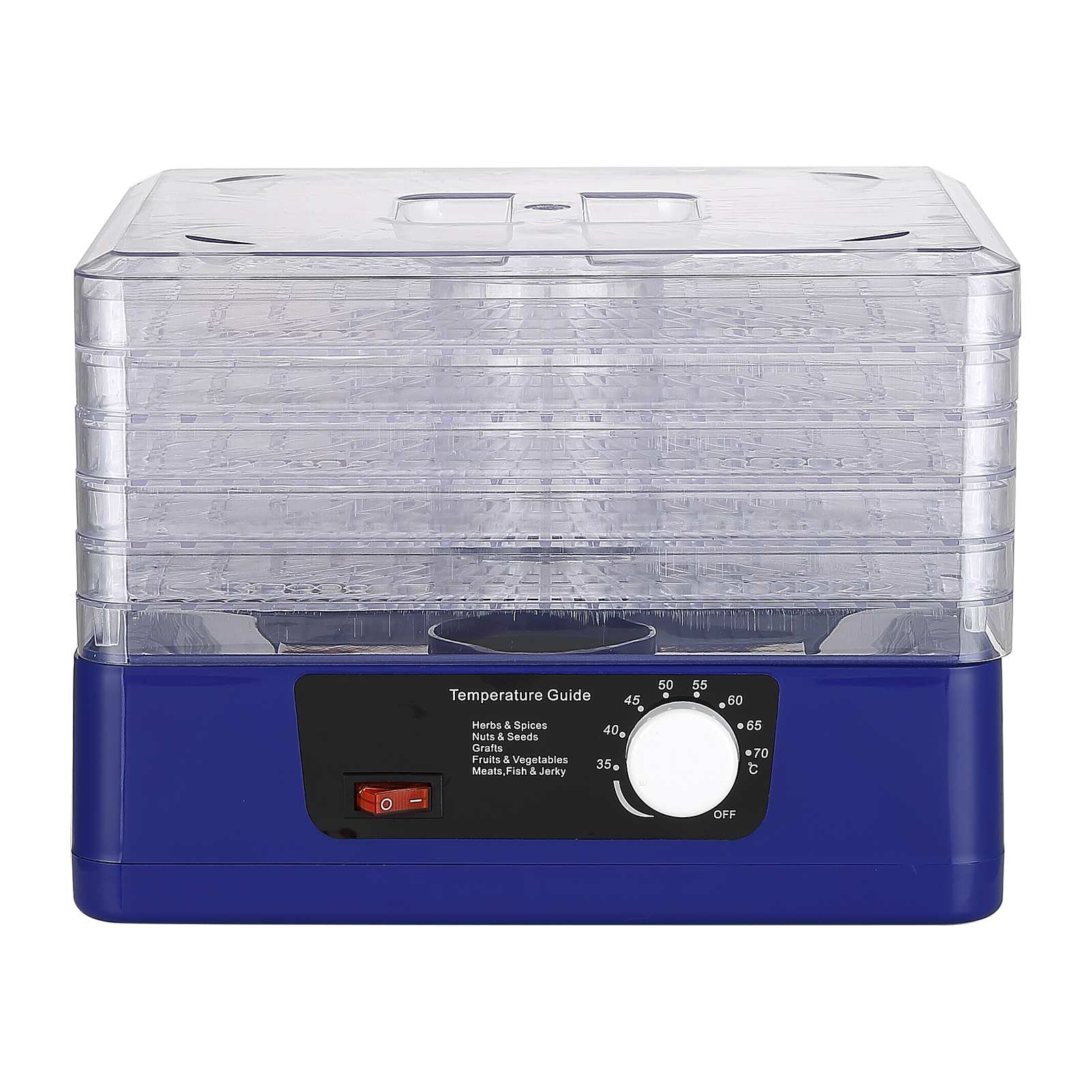Migeet 5 Trays Food Dehydrator Automatic Power Off Food Dehydrator Adjustable Intelligent Food Dehydrator for Jerky Meat Herbs Fruit Dryer Machine with Digital Timer and Temperature Control. 