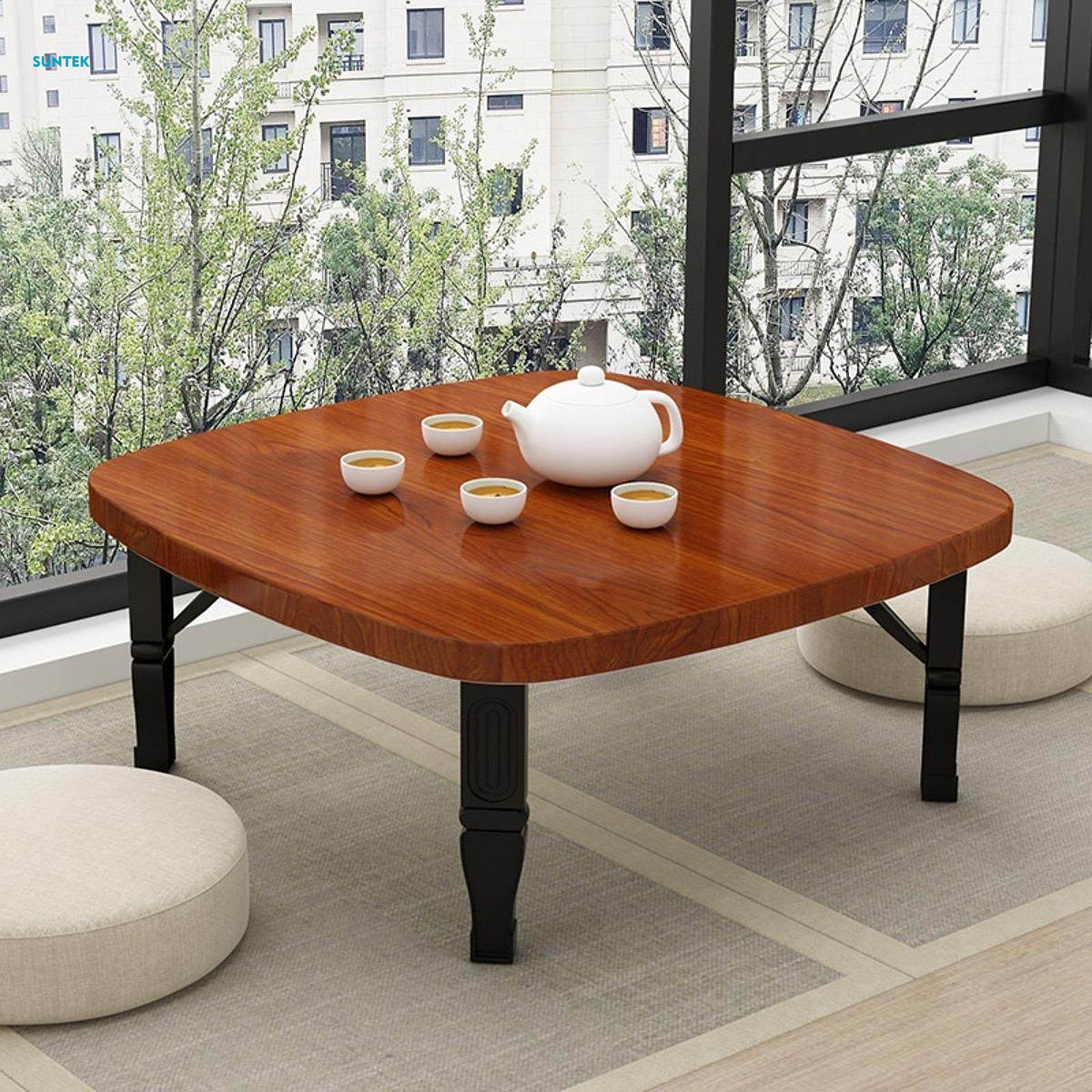 Folding Low Table Desktop for Sitting on The Floor Indoor Bedroom. 