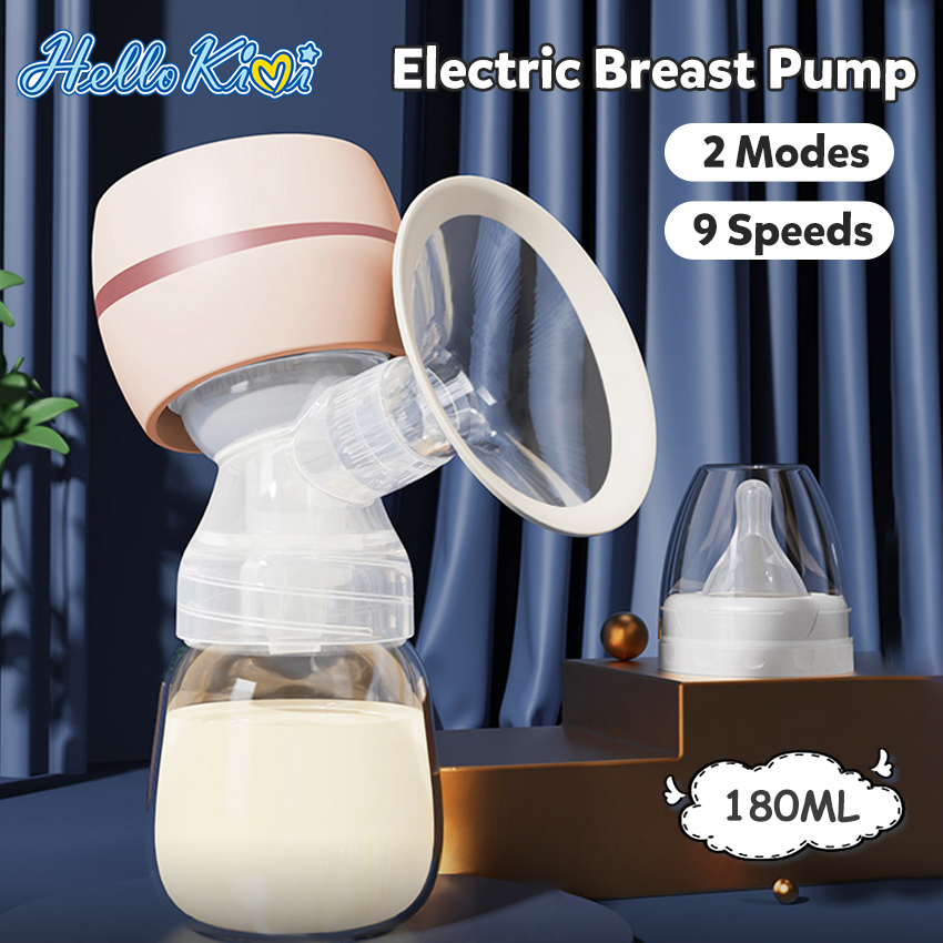 HelloKimi Bre ast Pump Electric Br east Pump Anti-Back Flow Bre ast Pump Low Noise Hands-Free Bre ast Pump Portable Rechargeable Bre ast Pump with 2 Modes and 9 Levels Memory Function Massage Mode LED Display. 