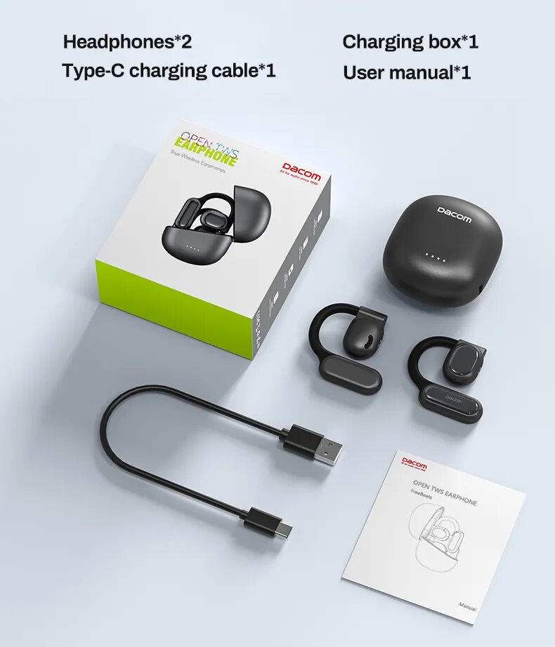 DACOM Earphones Wireless Bluetooth Headset TWS Super Bass