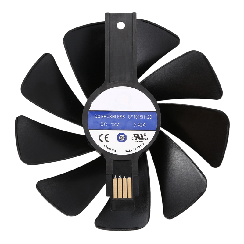 【Funny Bunny Toy Store】CF1015H12D Card Cooler Cooling Fan Replace for Sapphire NITRO RX480 8G RX 470 4G GDDR5 RX570 4G / 8G D5 RX580 8G