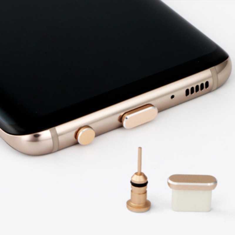 Universal Anti Dust Plug Set USB Type-C Port And 3.5mm Earphone Jack Plug For Mobile Smartphone - Effortless Usage. 
