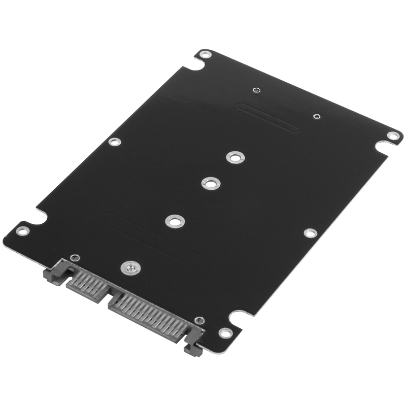 2X Black B + M Key Socket 2 M.2 NGFF (SATA) SSD to 2.5 SATA Adapter Card with Case. 