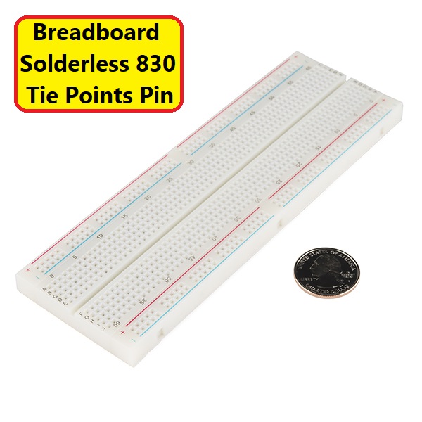 830 Point Breadboard Full Size Solderless WHITE Prototyping Test Circuit Board Plug-In 830 Tie Points Pin For Arduino Project Board Cables Connectors DIY - Multi Plug - Multi Plug. 
