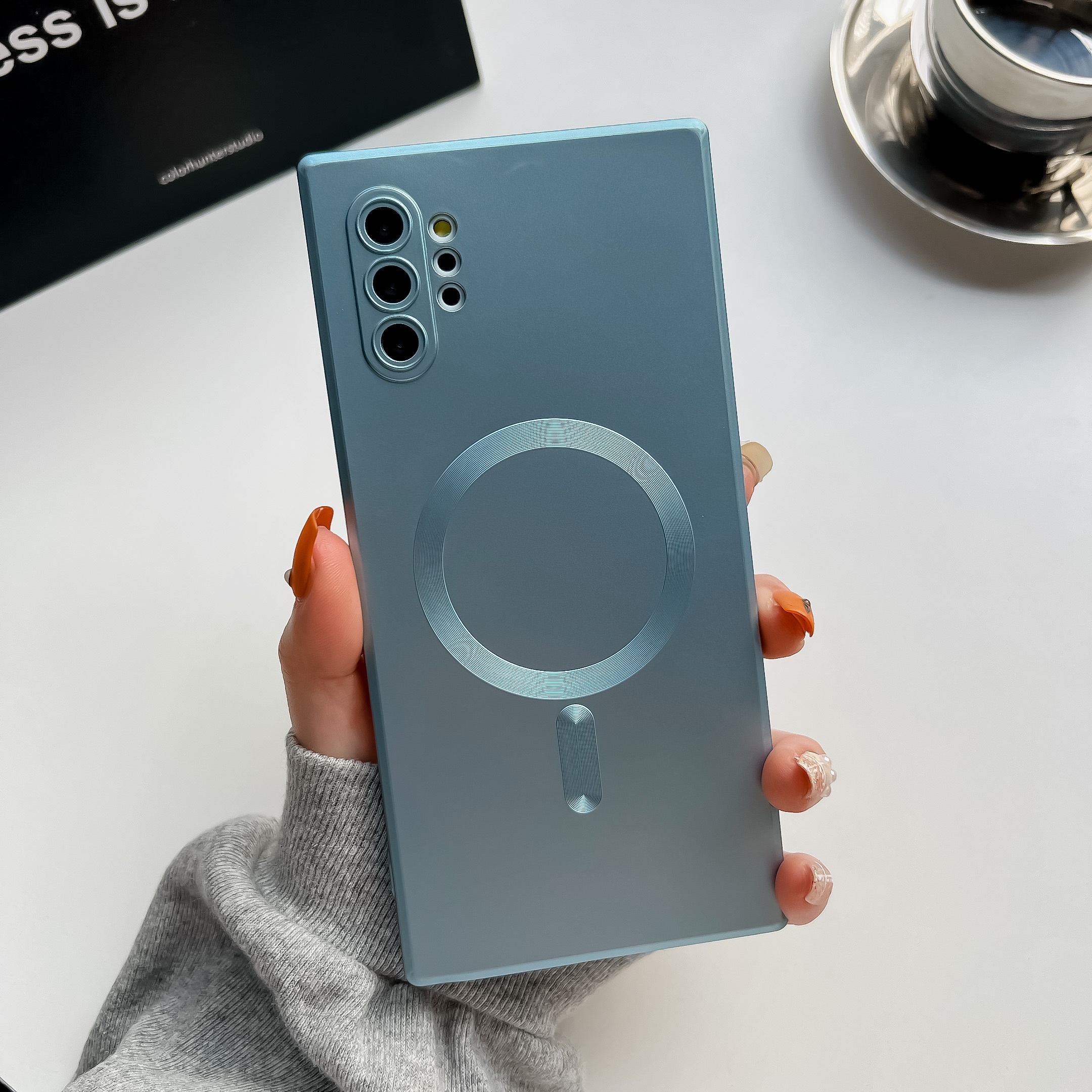 For Magsafe Magnetic Wireless Charging Case For Samsung Galaxy Note 10 Plus 20 Ultra Note10 Plus Matte Soft TPU Silicone Cover. 