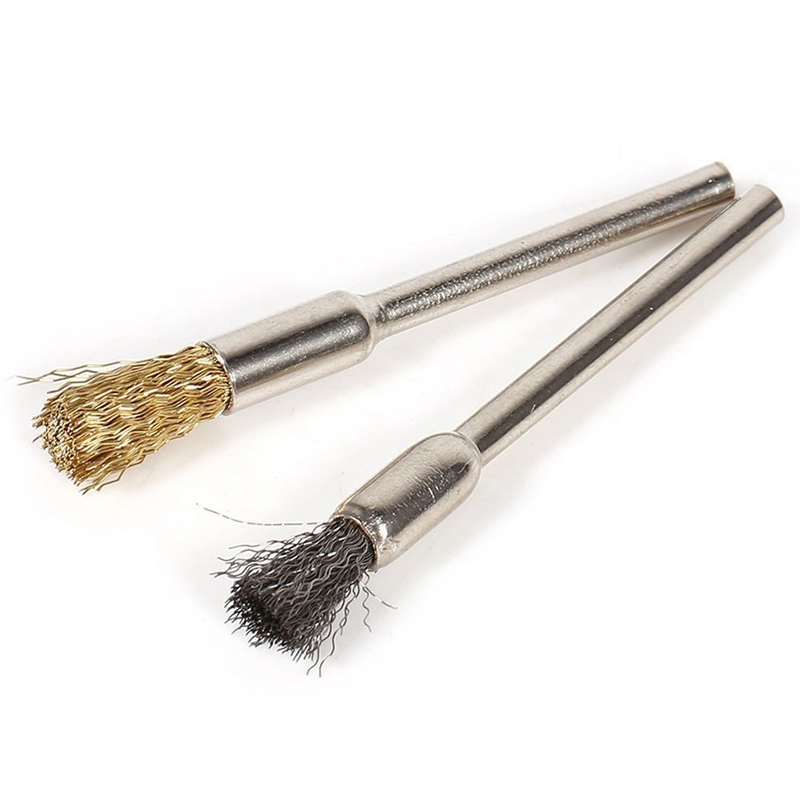 Small Wire Brush 10-Piece Steel Wire Wheel Brush Set - 25mm Mini Polishing Brushes For Rotary Tools Dremel Wire Brush