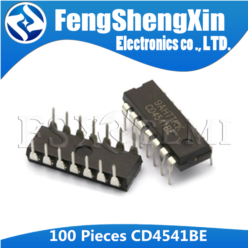 100pcs/lot CD4541BE DIP-14 CD4541 Programmable timer IC. 