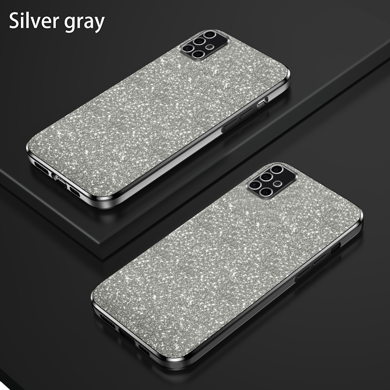 AnDyH Phone Case for Samsung Galaxy M51 Flash Powder Gradient Plating Casing. 