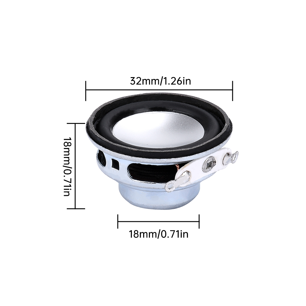 32mm Internal Magnetic Subwoofer Small Speaker 4Ω 3W Full-range Potentiometer Mini Audio Speaker. 