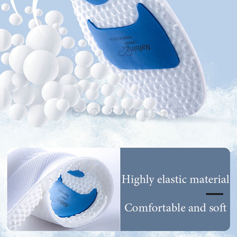 EVA Insoles for Shoes Sole Shock Orthotic Insole Absorption Deodorant Breathable Cushion Running Insoles for Feet Arch Suppor. 