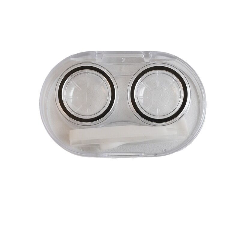 Instagram transparent contact lens case, no twist cover, leak proof, portable, lightweight high-end for women, small and simple, beautiful pupil box. 
