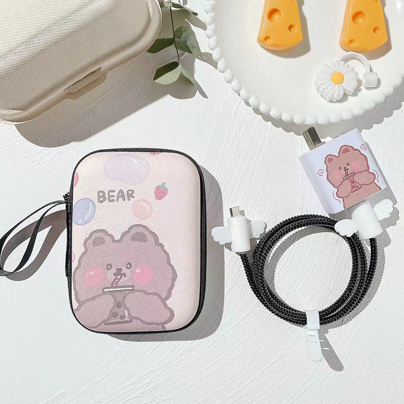 Upaitou Charger Sticker 20W 18W 5W for iPhone 13 12 11 Pro Max 13 12 Mini Xs Max X XR 7 8 6 6s Plus SE 2020 Charging Head Cartoon Sticker Data Line Charger Line Protective Cover. 
