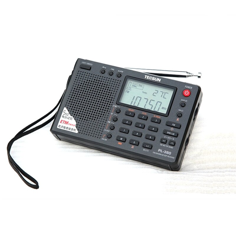 PL-380 Radio DSP with AN-05L Professional SW Band  External Antenna Fm Am Stereo World Band Receiver VS  PL-310ET. 