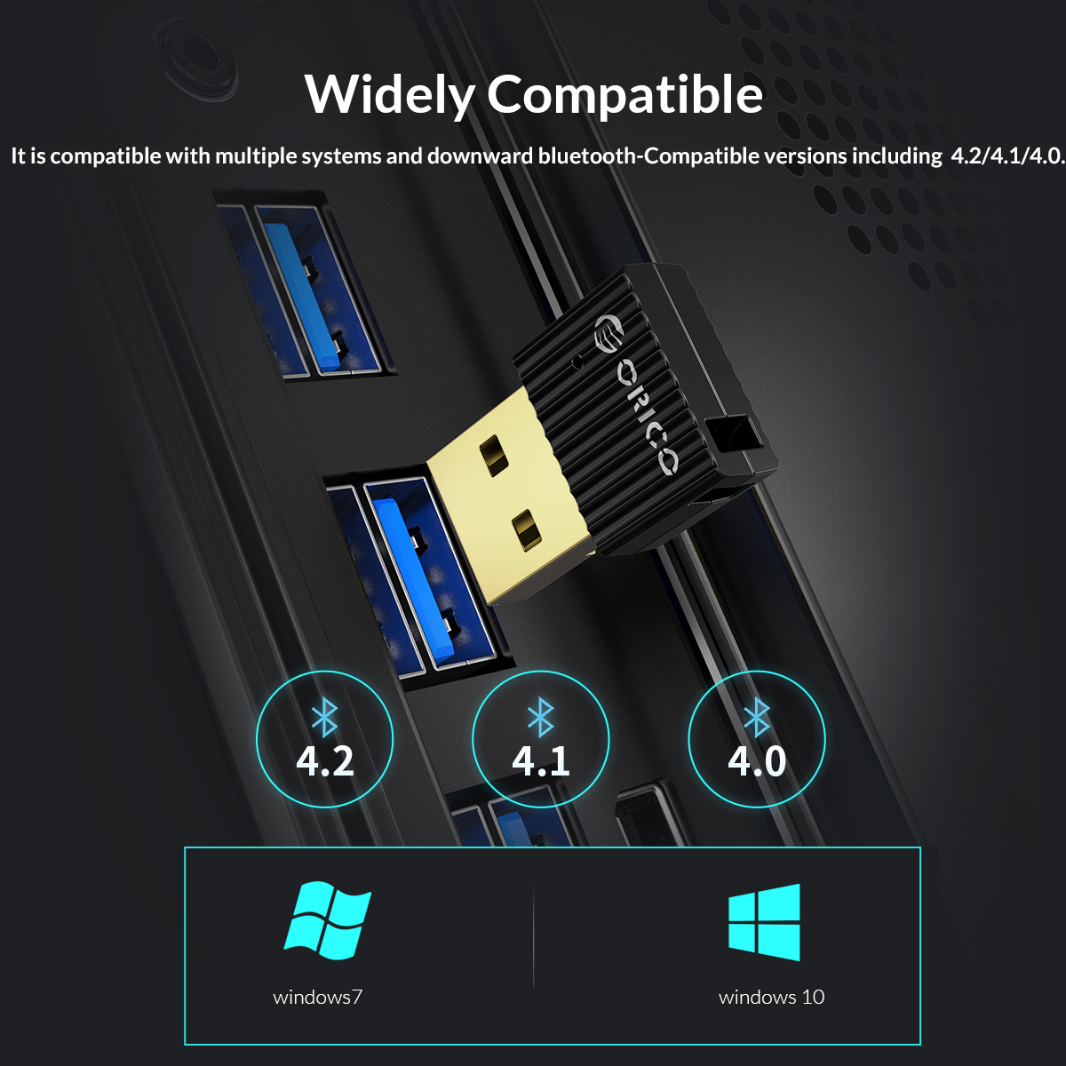 ORICO USB Bluetooth 5.0 Dongle Adapter Mini Wireless Mouse Music Audio Receiver Transmitter for PC Speaker Mouse Laptop. 