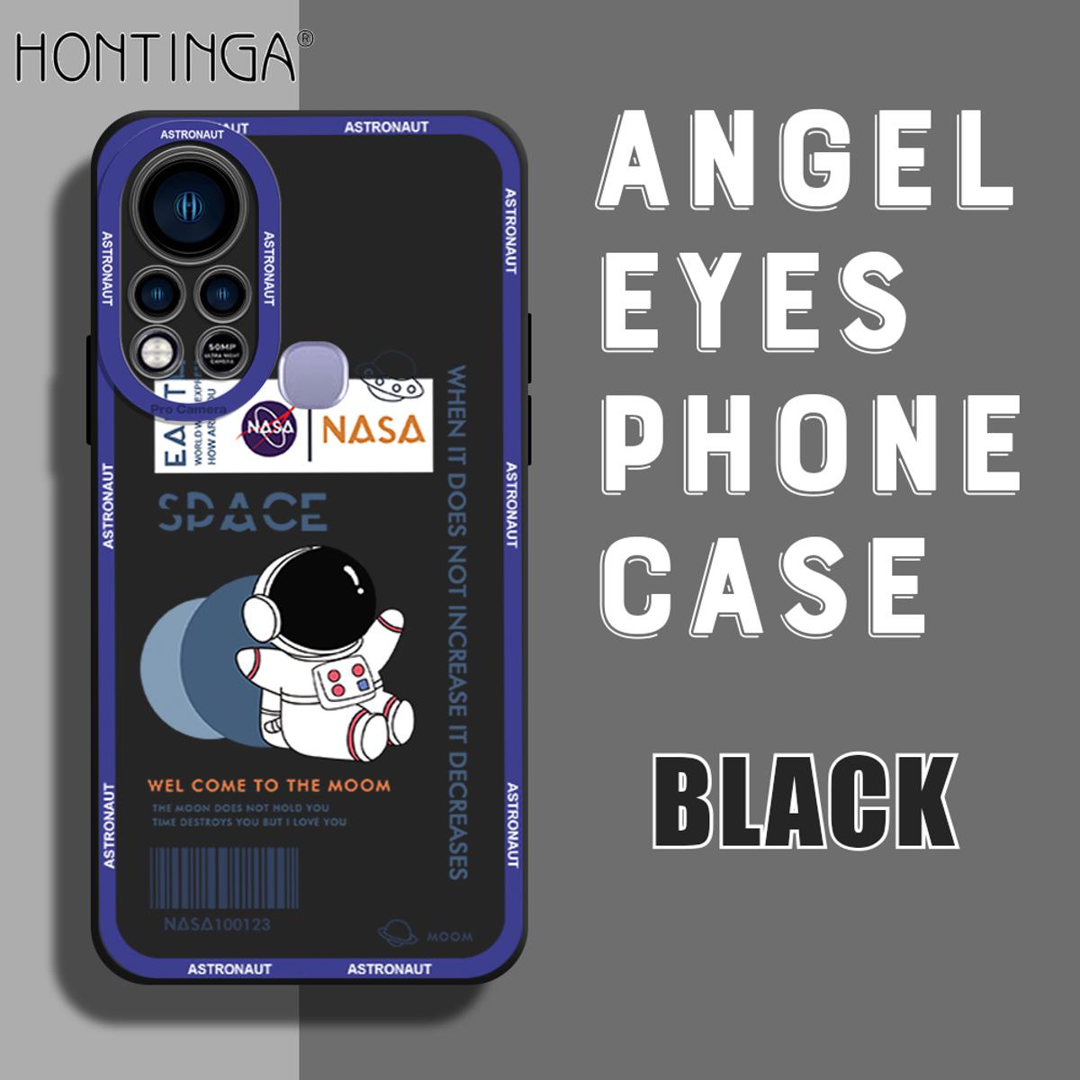 Hontinga for Infinix Hot 11S Back Cover Space Astronaut Case Camera Protection Soft Silicone TPU Phone Cases