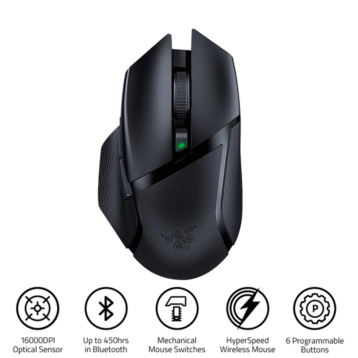 High-Performance - Razer Basilisk X HyperSpeed Wireless Gaming Mouse - Reliable Accessory - Easy to Use