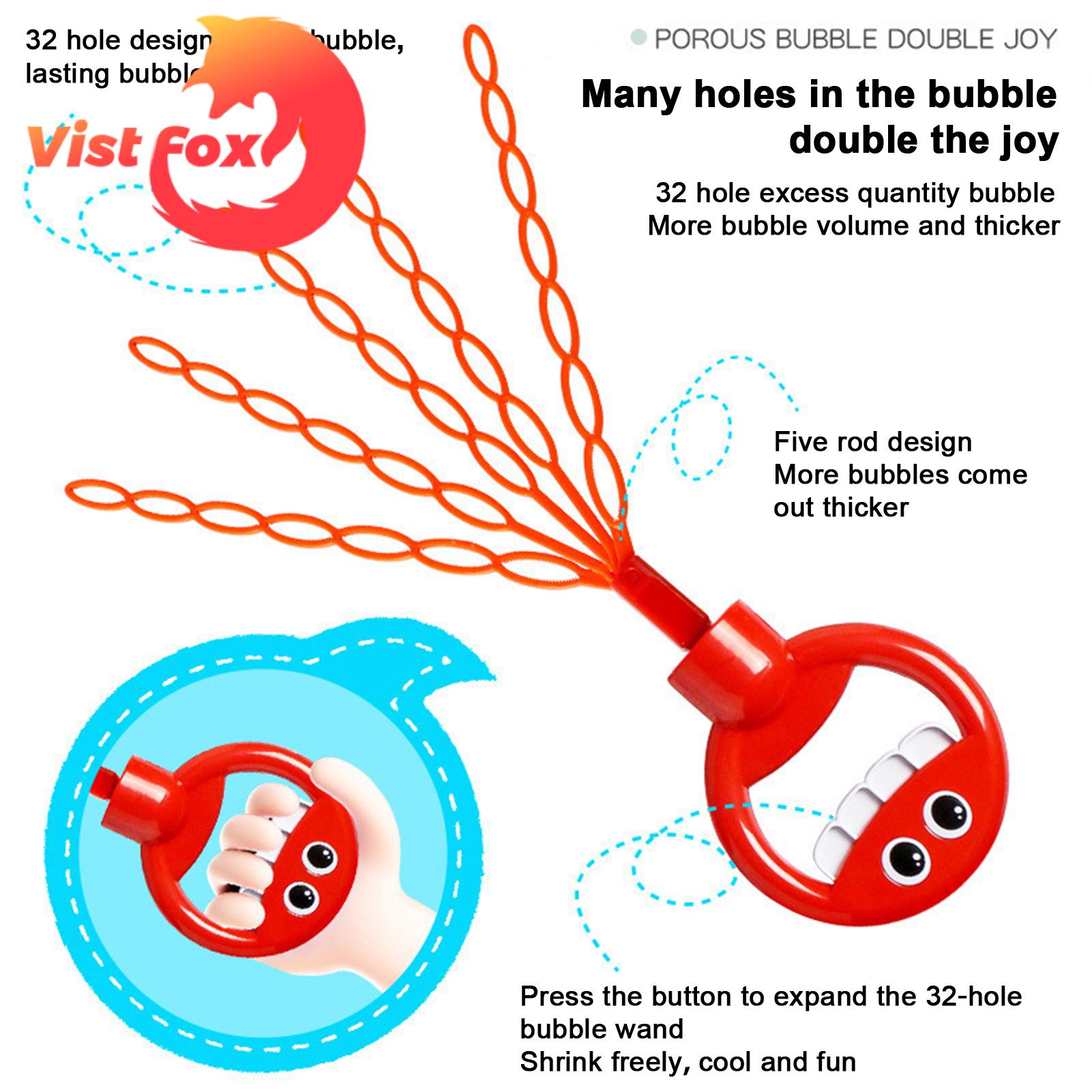 Simple and easy to use: Gently shake the hand-shaped bubble wand to produce a large number of colorful bubbles. 