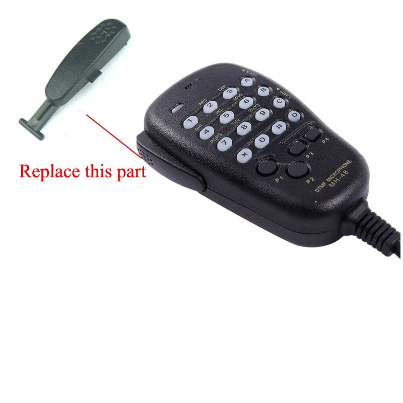 Replacement MH-48 MH-48A6J YAESU FT-7800R FT-8800R FT-8900R Two Way Radio DTMF Handheld PTT Mic Speaker Microphone Keypad Cover