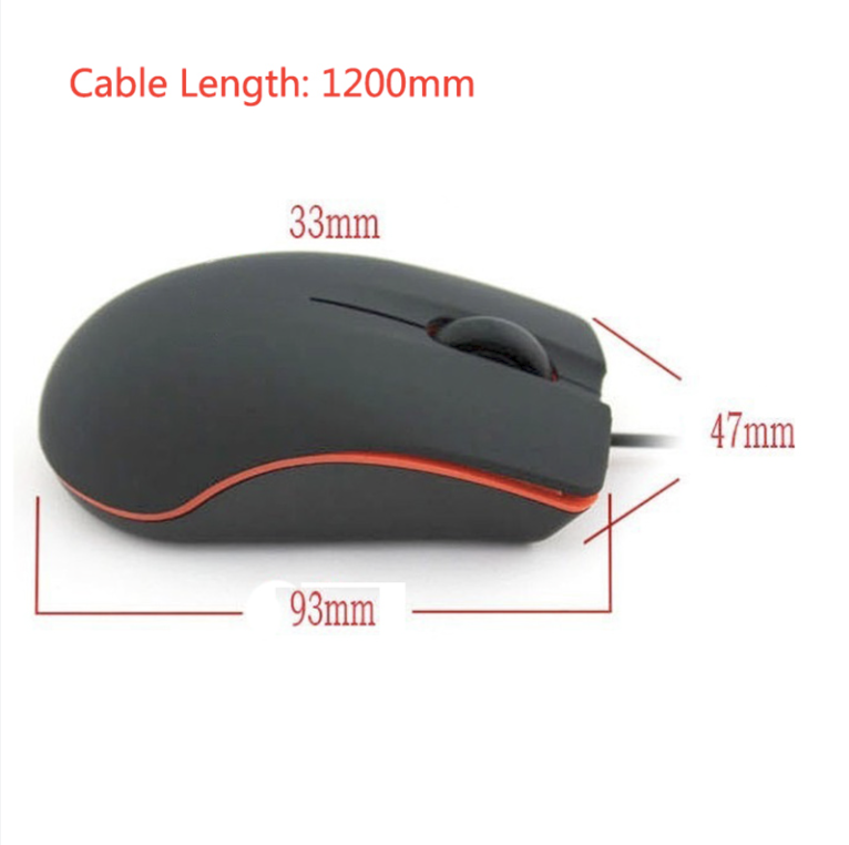 LENOVO-M20 Wired Usb Gaming Mouse - Desktop Optical Mouse Usb Wired Compatible With Windows Pc Desktop Computer & Laptop Black. 