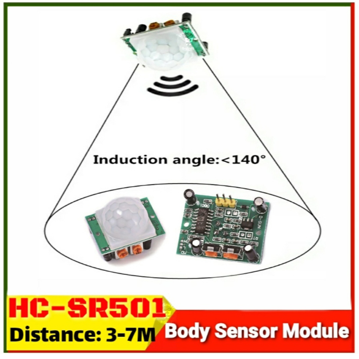 HC-SR501 PIR Motion Sensor IR Sensor Body Module Infrared for Arduino