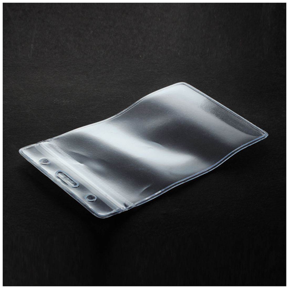 50 Pcs Clear Plastic Vertical Name Tag Badge ID Card Holders