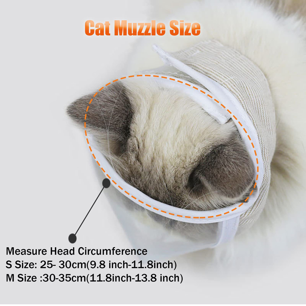 GC Cat Muzzle Cat Mouth Cover To Prevent Mutual And Biting, Pet Muzzle Cat Mouth Cover For Dogs, Cats, Kitten, Grooming, Nail Trimming, Bathing. 