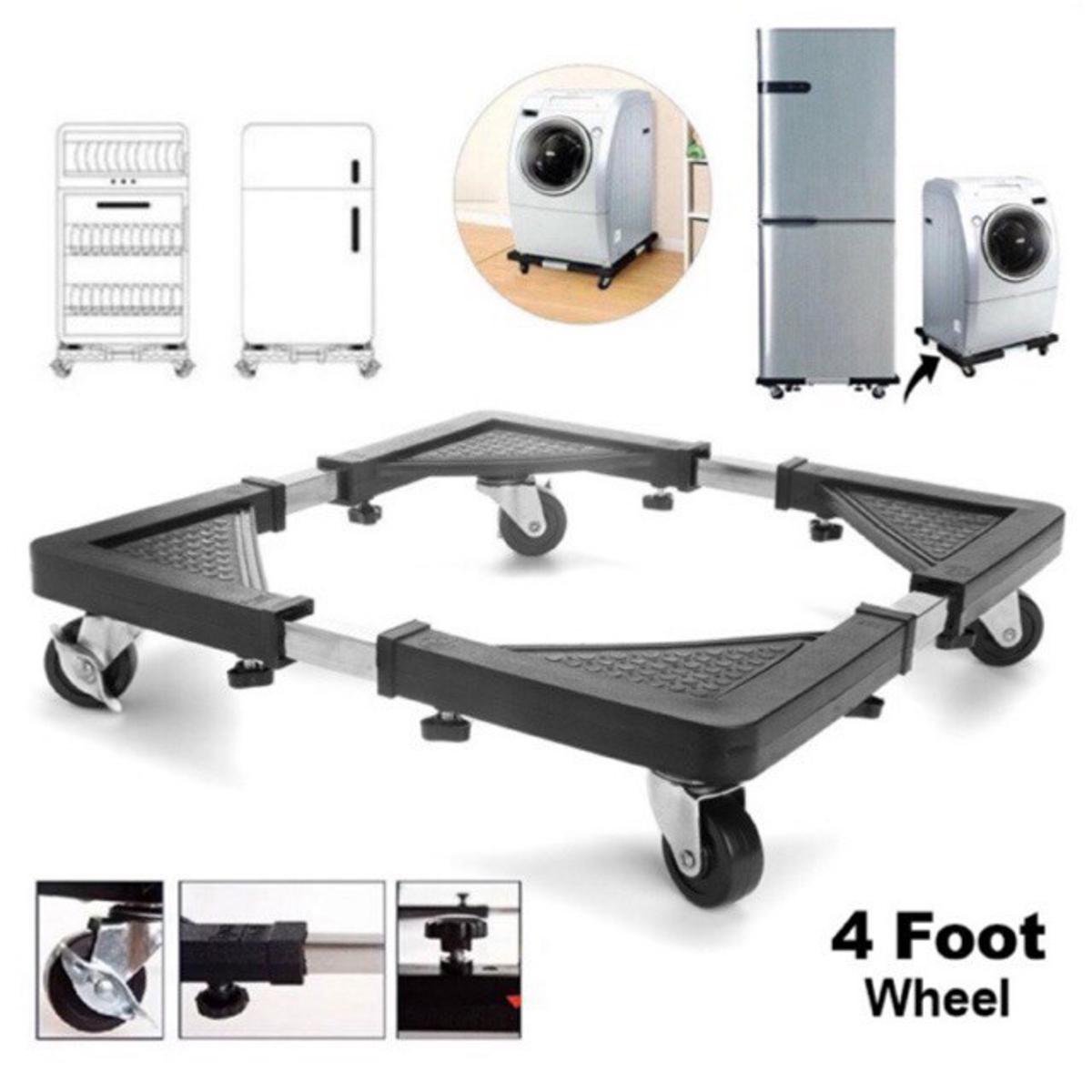 Heavy Duty Adjustable Front & Top Loading Washing Machine/Refrigerator/Fridge Stand Multifunction Movable Washing Machine Base Fridge Stand Holder Refrigerator (for - 5_to_10 kg All Washing Machine use)Trolley