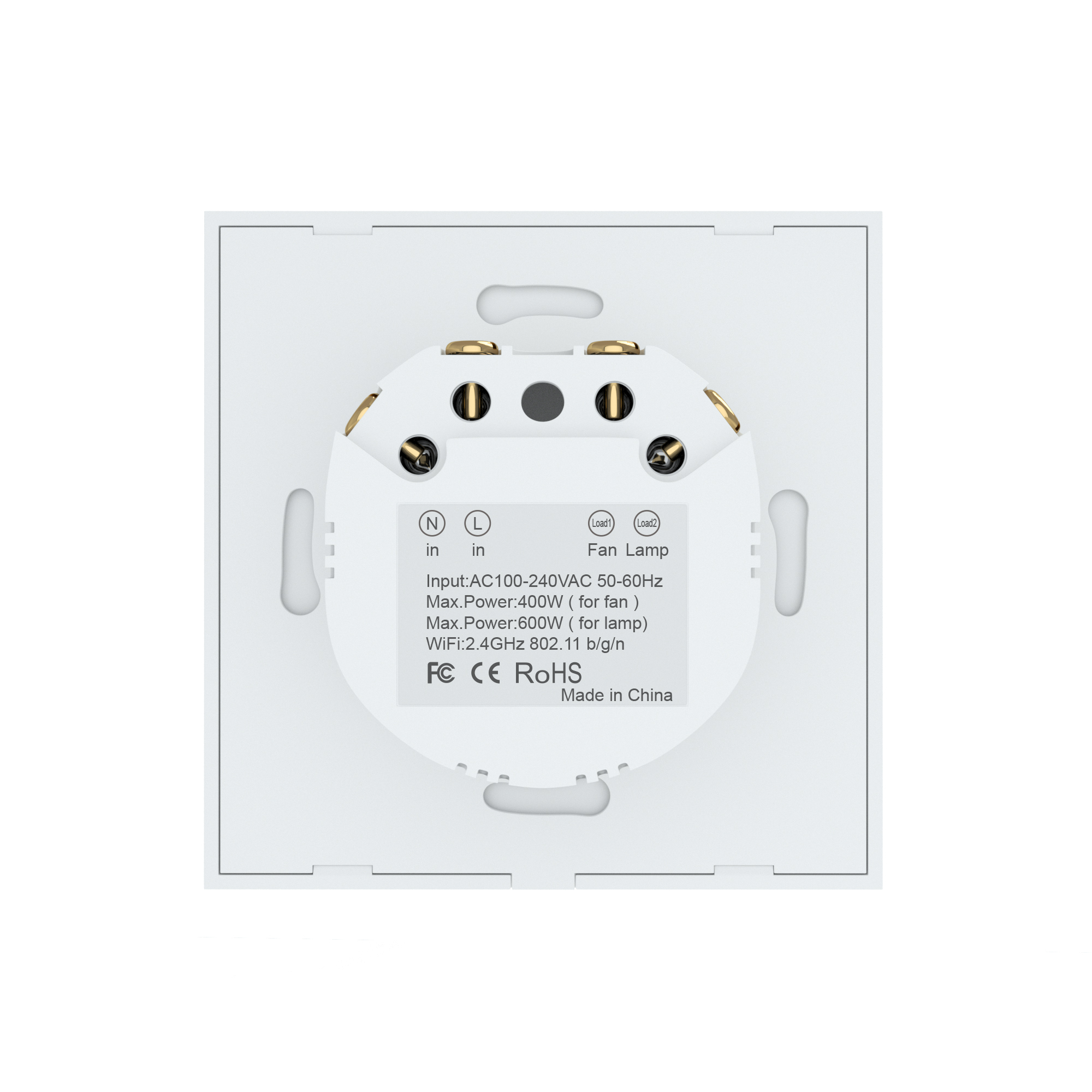 Wifi Smart Fan Light Switch with Speed Control Glass Panel Can Control Remotely Work for Tuya Alexa Google Home Smart Life. 