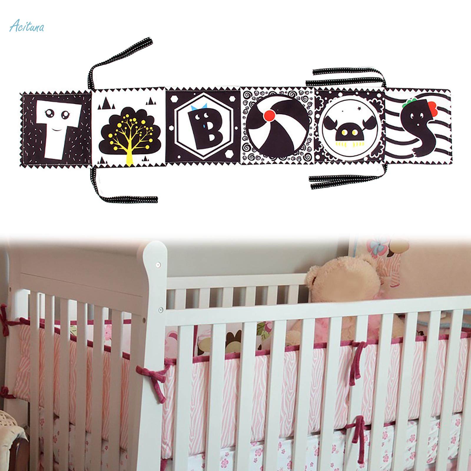 Black and White High Contrast for Baby, Infant Cloth Book Crib Toys, Early Educational Cloth Book for Newborns & Toddlers. 