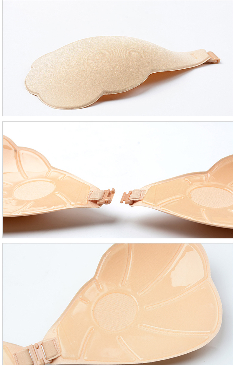 Silicone Chest Stickers for Women Strapless Silicone Self-Adhesive  Invisible Gathering Enhance Breathable Bra