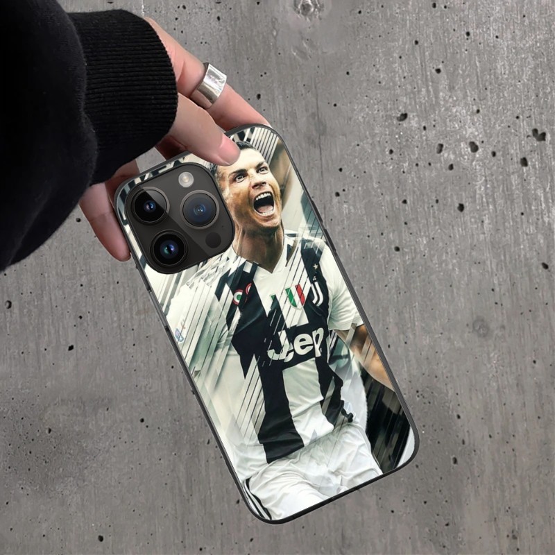 CR7 Cristiano Ronaldo Phone Case For iPhone 15 14 13 12 11 X XR XS XSMAX 8 7 Plus Mini Pro Max Soft Black Phone Cover. 