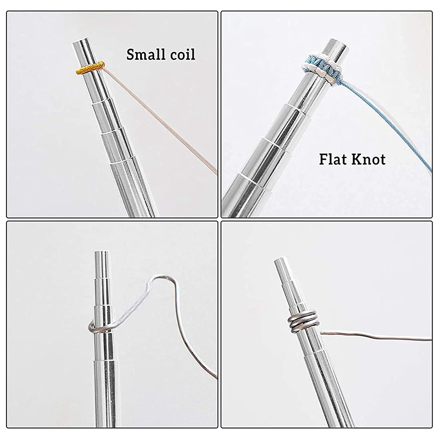 Winding Tool Set with 2Pcs Winding Mandrels and 2Pcs 6 in 1 Pliers for Wrapping Jewelry Wires and Forming Jump. 