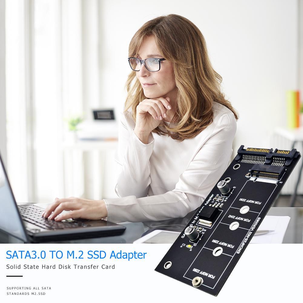 SATA 3.0 to M.2 NGFF SSD Adapter 22 Pin to KEY B-M NGFF Expansion Card Converter No Driver Software. 