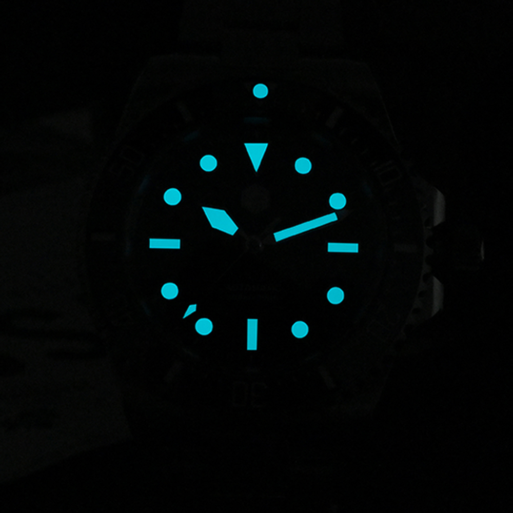 San Martin 40mm GR5 Titanium Luxury Men Diving Watch Helium Device Automatic Mechanical Watches Sapphire BGW-9 Waterproof 300m. 