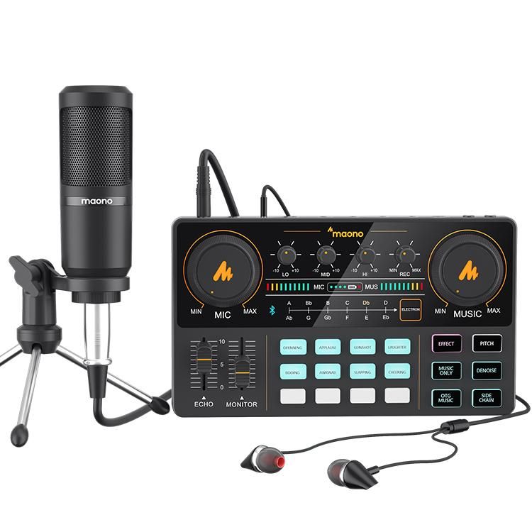 MAONO AU-AM200 S1 MAONOCASTER--Lite Studio Live Broadcast Sound Card Set (Official Product). 