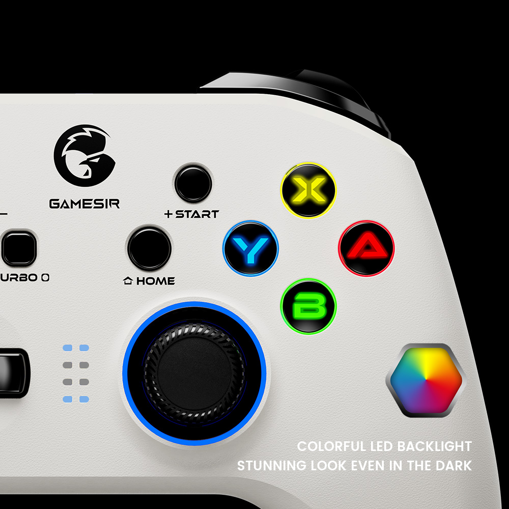 GameSir T4 Pro White Version Bluetooth Gaming Controller 2.4G Wireless Gamepad for Nintendo Switch PC Cellphone Cloud Games. 