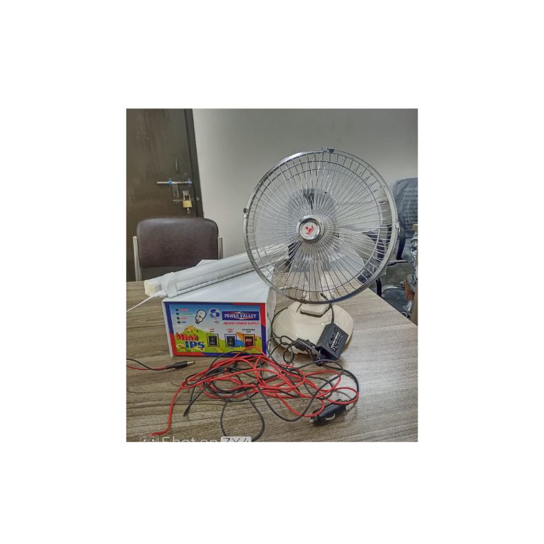 Digital Mini IPS 12v & 9v ips machine package with fan, 2 pcs lights and 12v 9a battery dc 12v fan-light-onu-router with dc 12v and 9v to run all electrical devices - generator. 