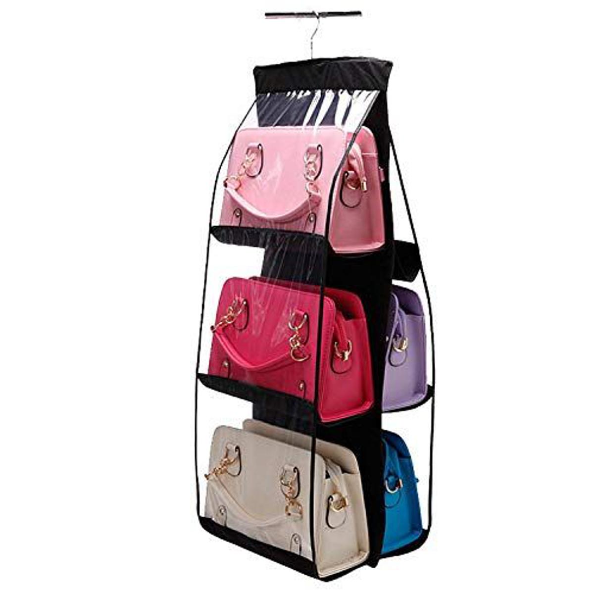 Layers Folding Shelf Bag Pocket Foldable Hanging Bag Purse