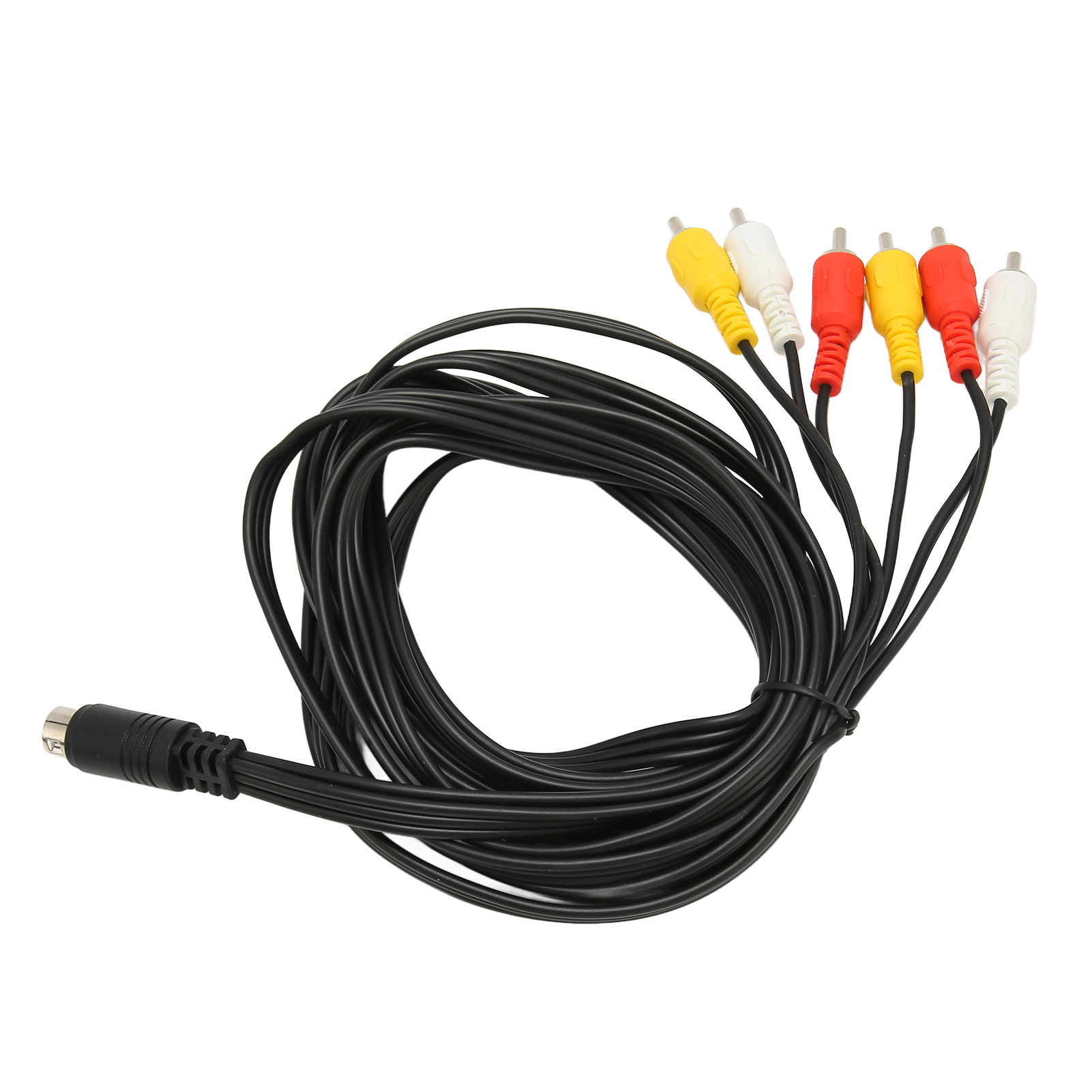 Sound Video Composite Wire, Low Loss DIN 9 Pin To 6 RCA Cable Clear Signal for AV Receiver for TV. 