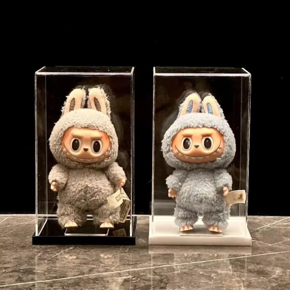 House Scene Dolls Transparent Labubu Doll Storage Case Large Capacity DIY Hand-made LABUBU Display Box Acrylic Clear Popmart Display Stand Studio. 