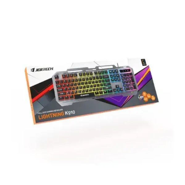 Jertech K910 Lightning RGB Mechanical USB Gaming Keyboard. 