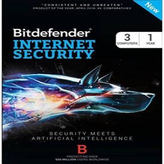 Bitdefender Internet Security & antivirus 3 user-3 PC (2020). 