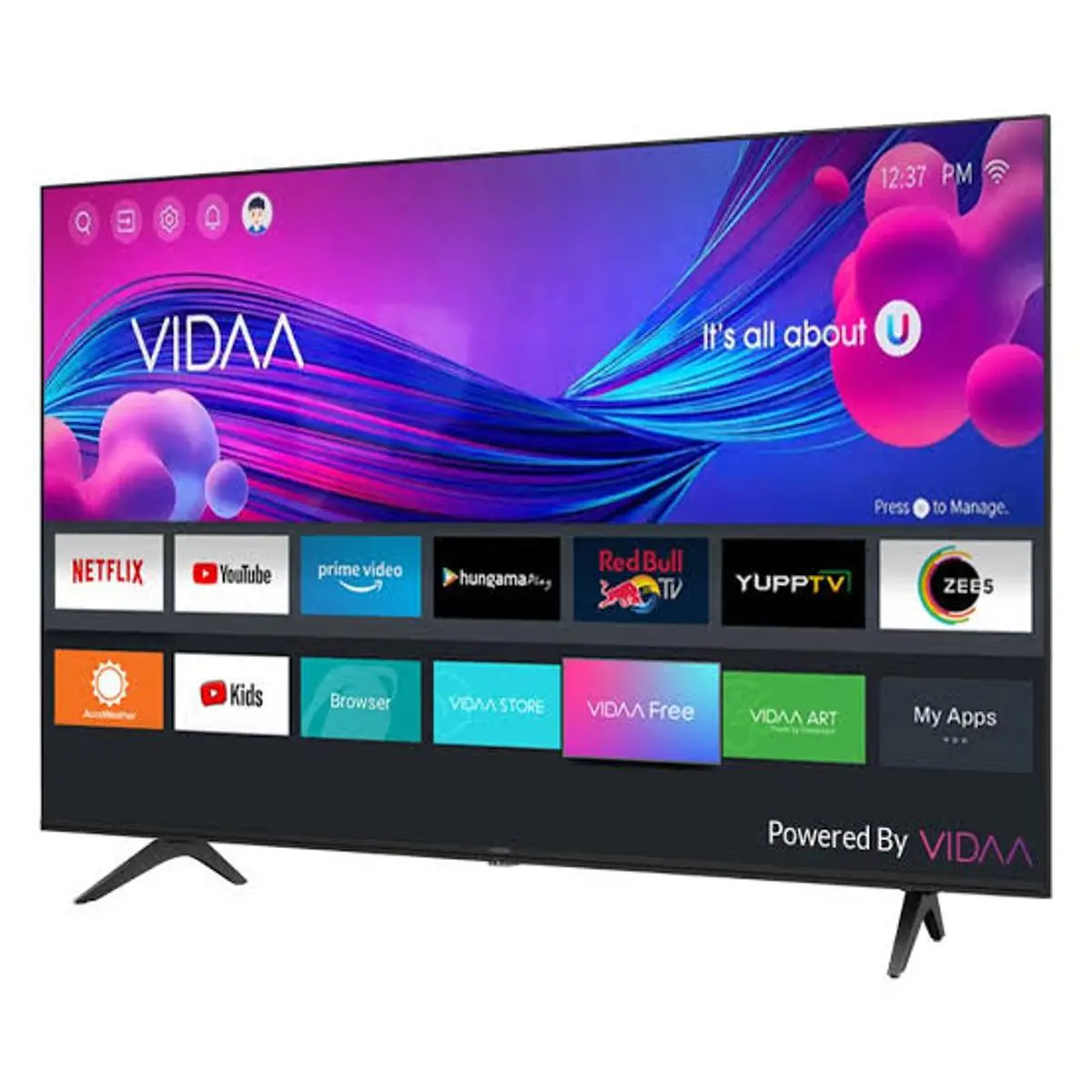 43 inch LED Smart tv 4k supported HD 2GB RAM Android 12 Borderless