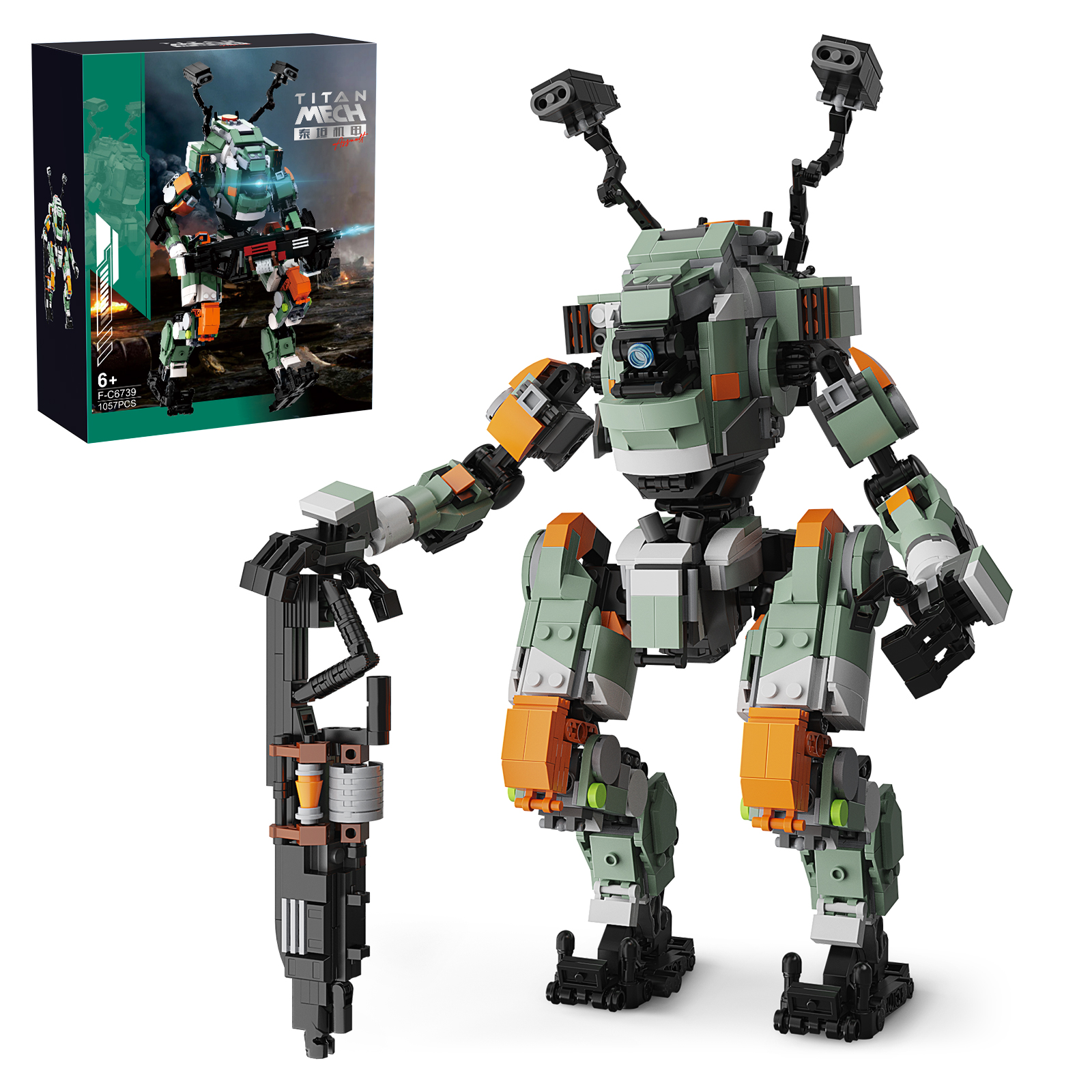 BuildMoc Titanfalls 2 Ion-class Titan Reaper Titan BT-7274 Building Block Model Set Mecha Robot Northstar Figure Brick Kid Toy Luhuai CVC. 