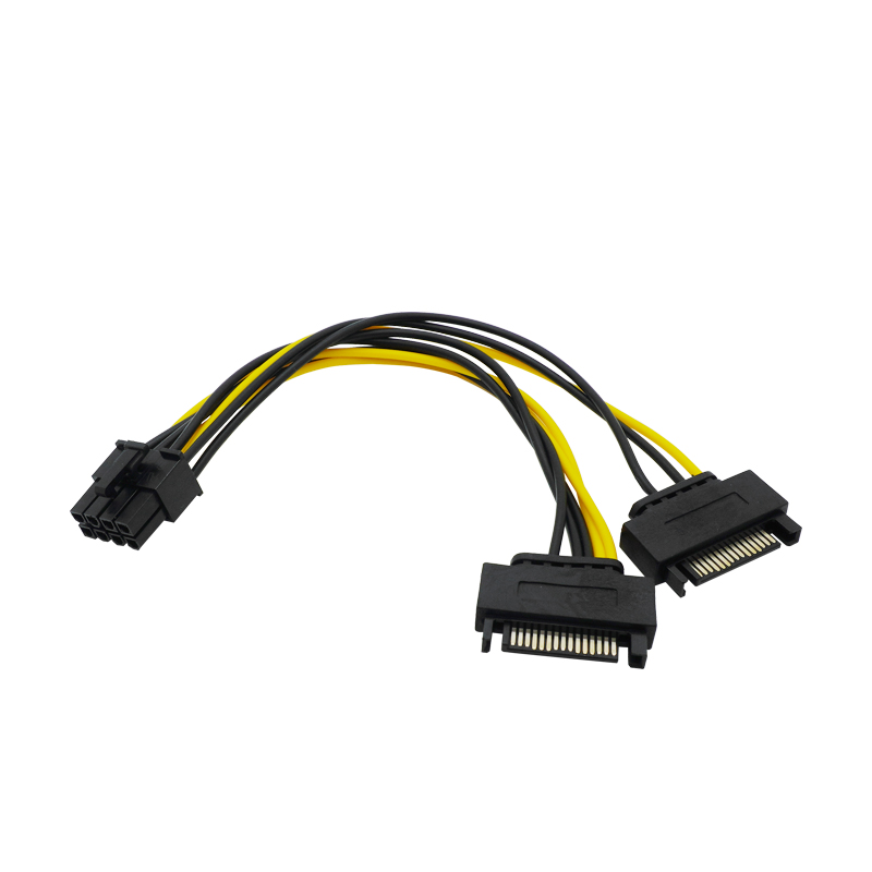 PCIe 6pin to 6 2 pin PCI 8pin Adapter Splitter Power Extension Cable,Power Supply PCI-e 6-pin to 8-pin for PCI Express GPU Video. 