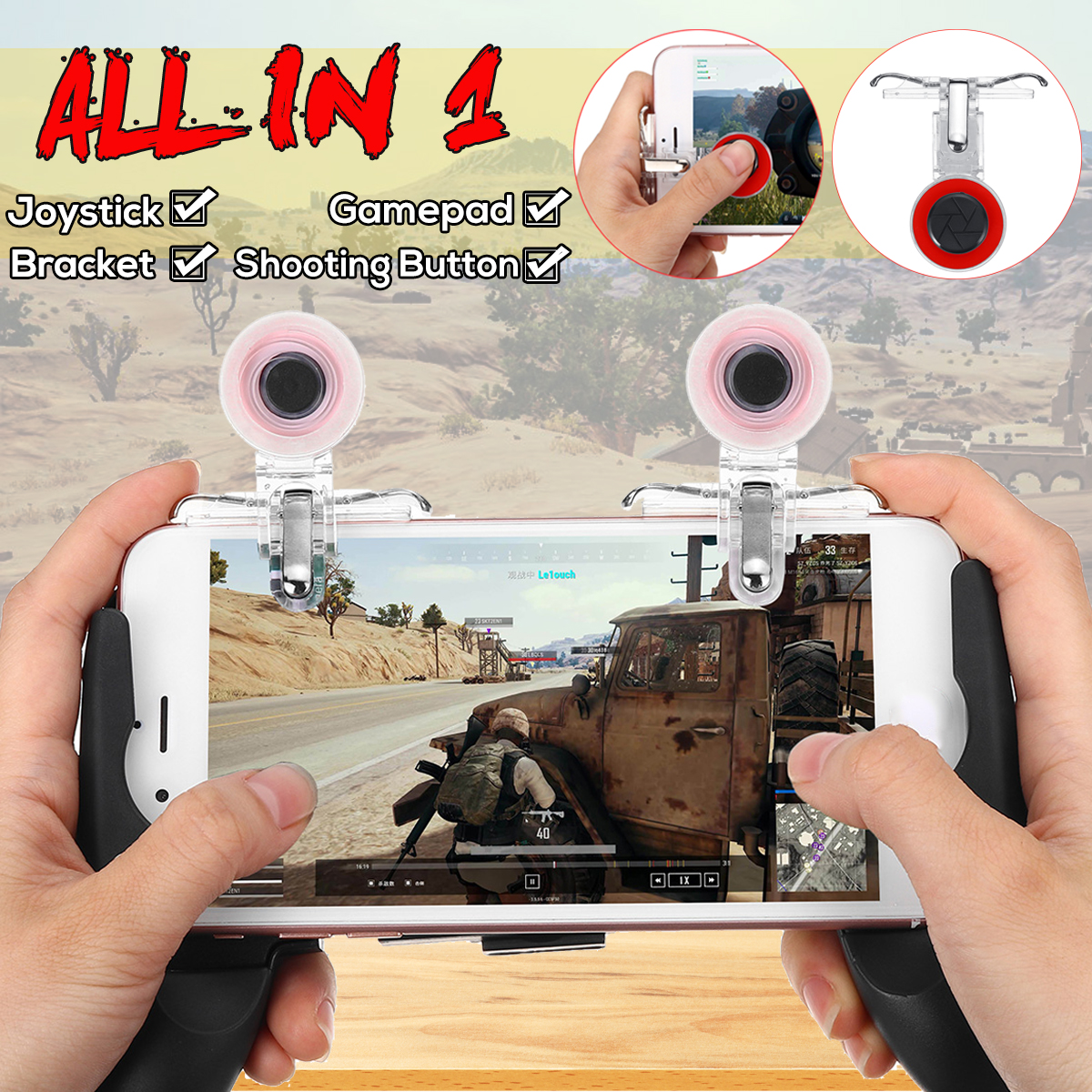 Surprise Mobile ph one Game Trigger Joystick Gamepad For PUBG Fortnite Shooter Controller. 