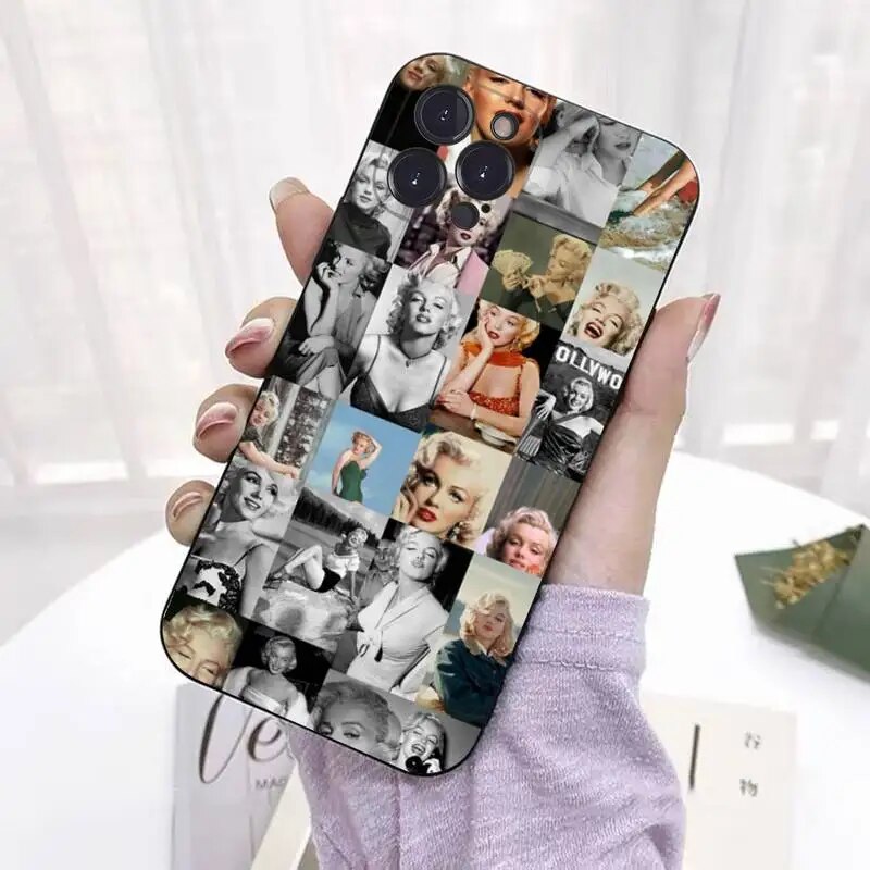 Marilyn Monroe Phone Case For iPhone 8 7 6 6S Plus X SE 2020 XR XS 14 11 12 13 Mini Pro Max Mobile Case. 