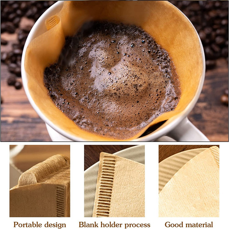 600Pcs Coffee Filter Natural Unbleached Coffee Filters Cone Paper Disposable Coffee Filters for pour Over and Drip