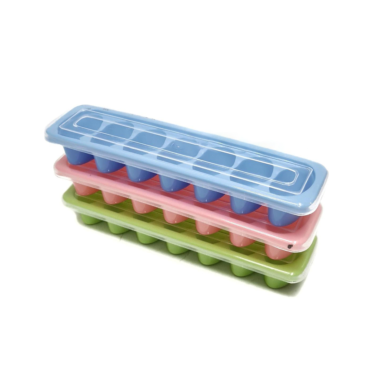 Ice Box For Freezing Single Line 3 Pcs Set - Multicolor - Ice Cube Tray